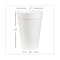 Dart Drink Foam Cups, 16 oz, White, PK500 16J165 - alternate 3